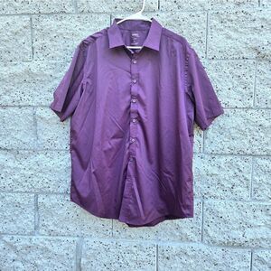 Men's MIX&NY purple, button-down casual dress shirt